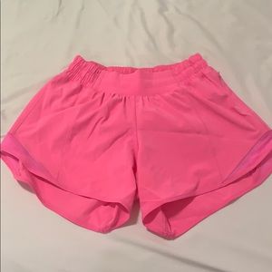 pink lululemon hotty hot shorts